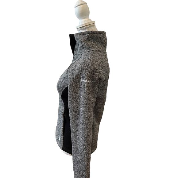 Spyder Constant Full Zip Sweater Fleece Hybrid Jacket Charcoal Heather S - Picture 6 of 10
